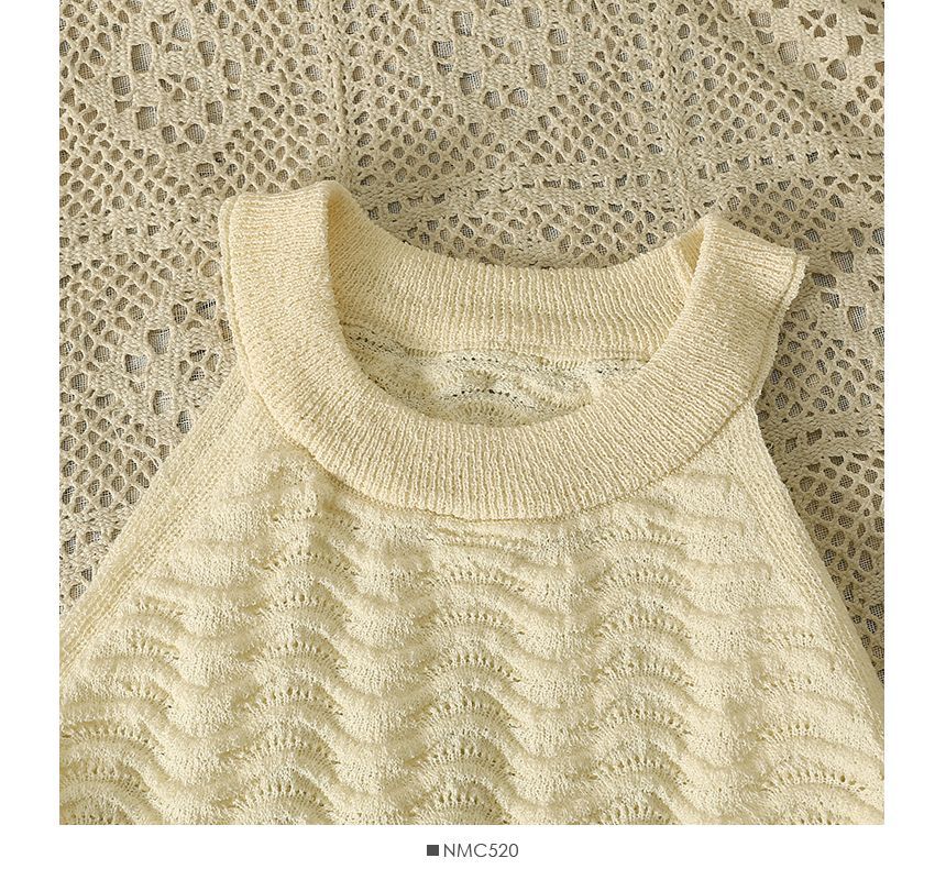 Lemongrass - Slim-fit gebreide halterjurk