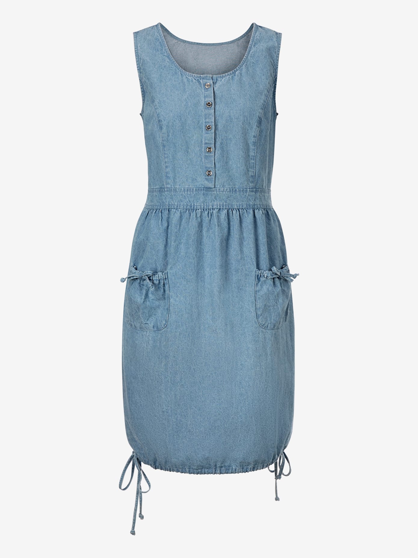 Robe légère en imitation denim avec col rond