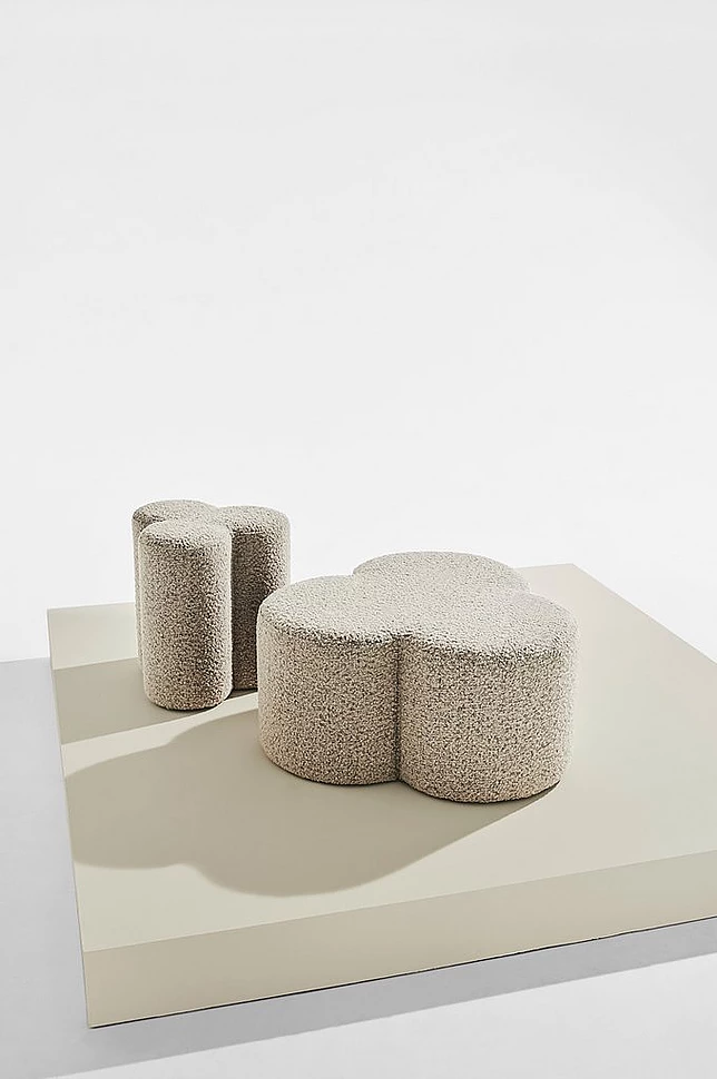 Bodhi puff i bouclé Ø 70 cm