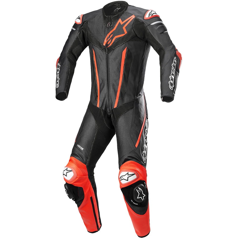 Alpinestars - Combinaison Fusion Noir / Rouge fluo
