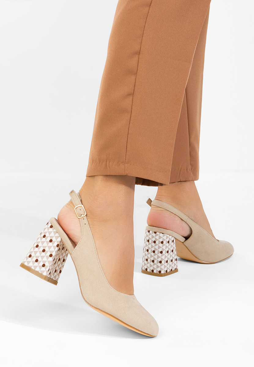 Chaussures slingback beige Tolida