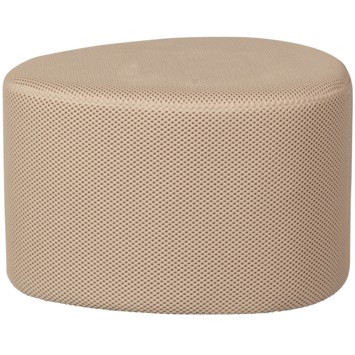 WOOOD poef Puuk beige mesh stof