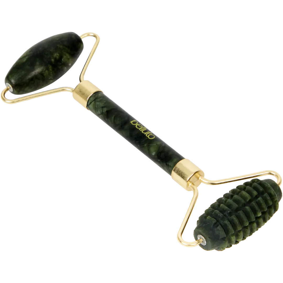 Belluto Accessories jade gezichtsmassageroller 2-in-1