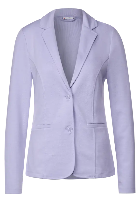 Basic Piqué Blazer - shiny lilac