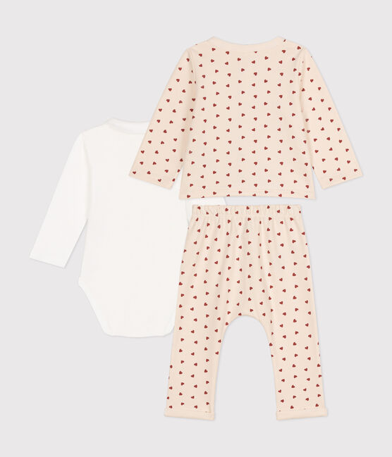 Ensemble 3 pièces en molleton léger bébé