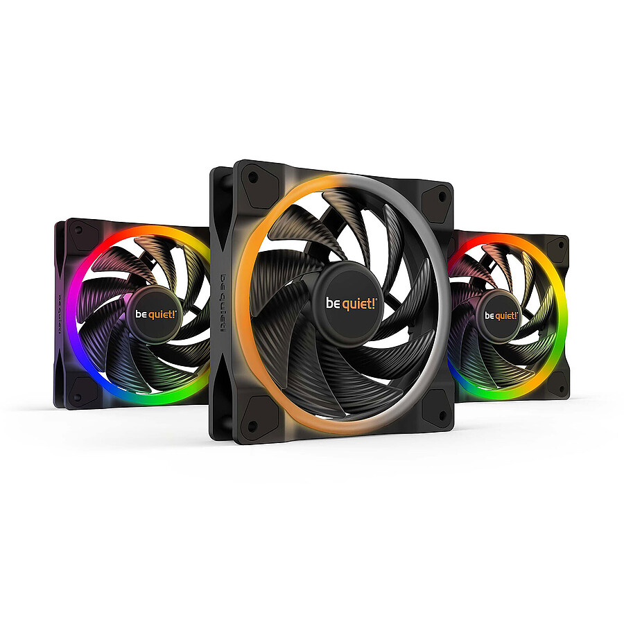 be quiet! Light Wings 120 mm PWM High Speed ARGB - Pack de 3