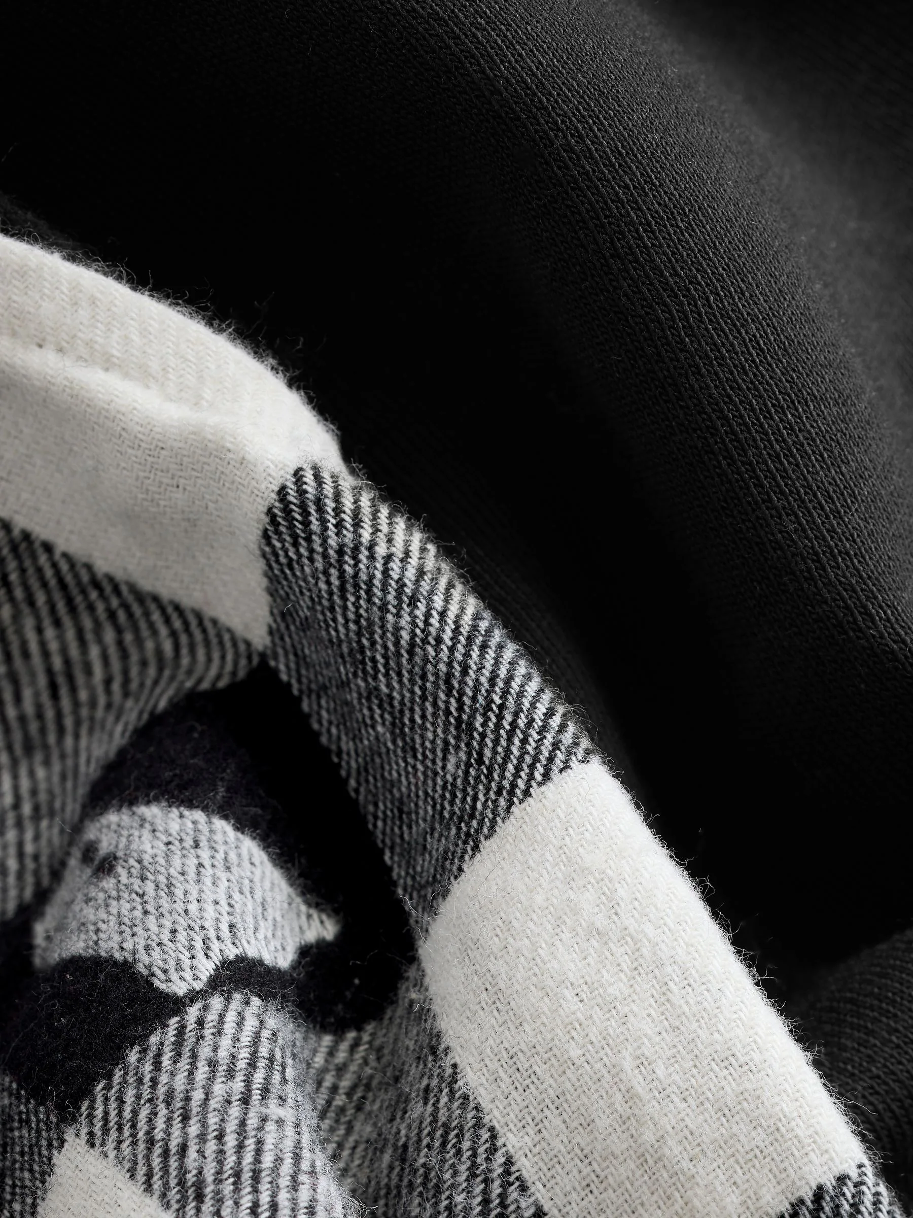 Zwart/witte Ghost - Pyjama van sweatshirt en flanel