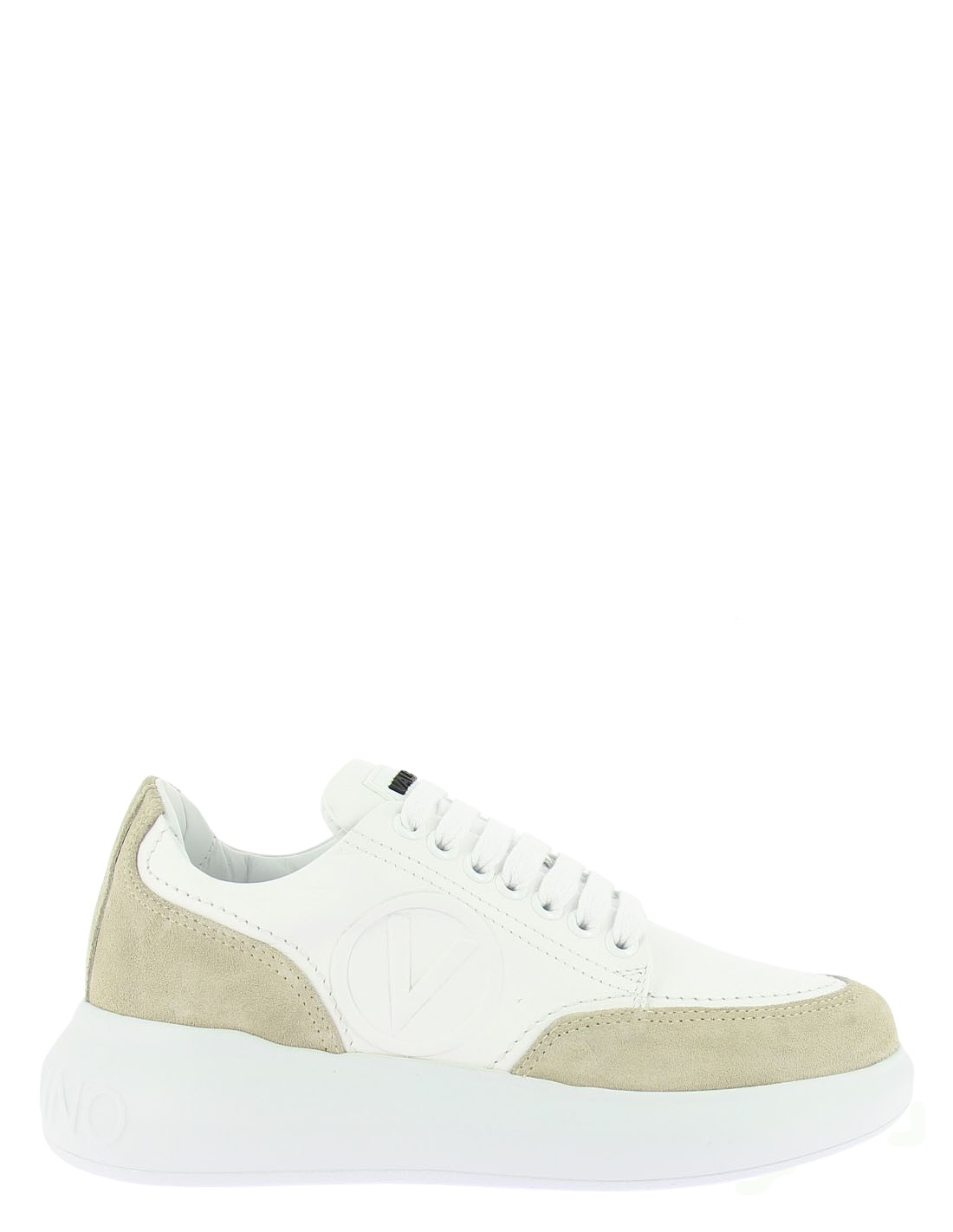 valentino Baskets compensées femme bounce 3 cuir blanc