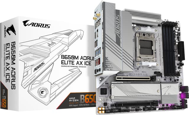 Gigabyte B650 AORUS Elite AX ICE bundkort