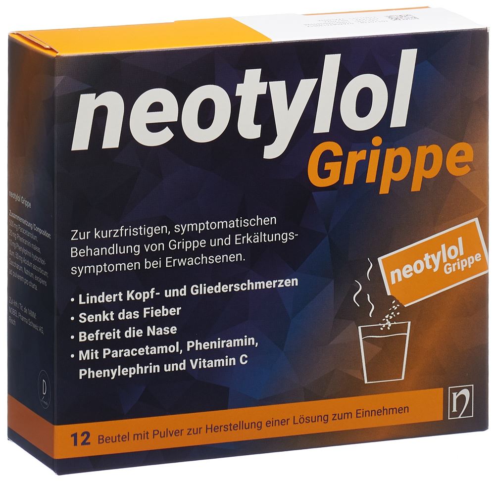 NEOTYLOL Grippe<br>12 Stück, Beutel, Pulver zur Herstellung einer Lösung zum Einnehmen, zur Herstellung einer Lösung zum Einnehmen