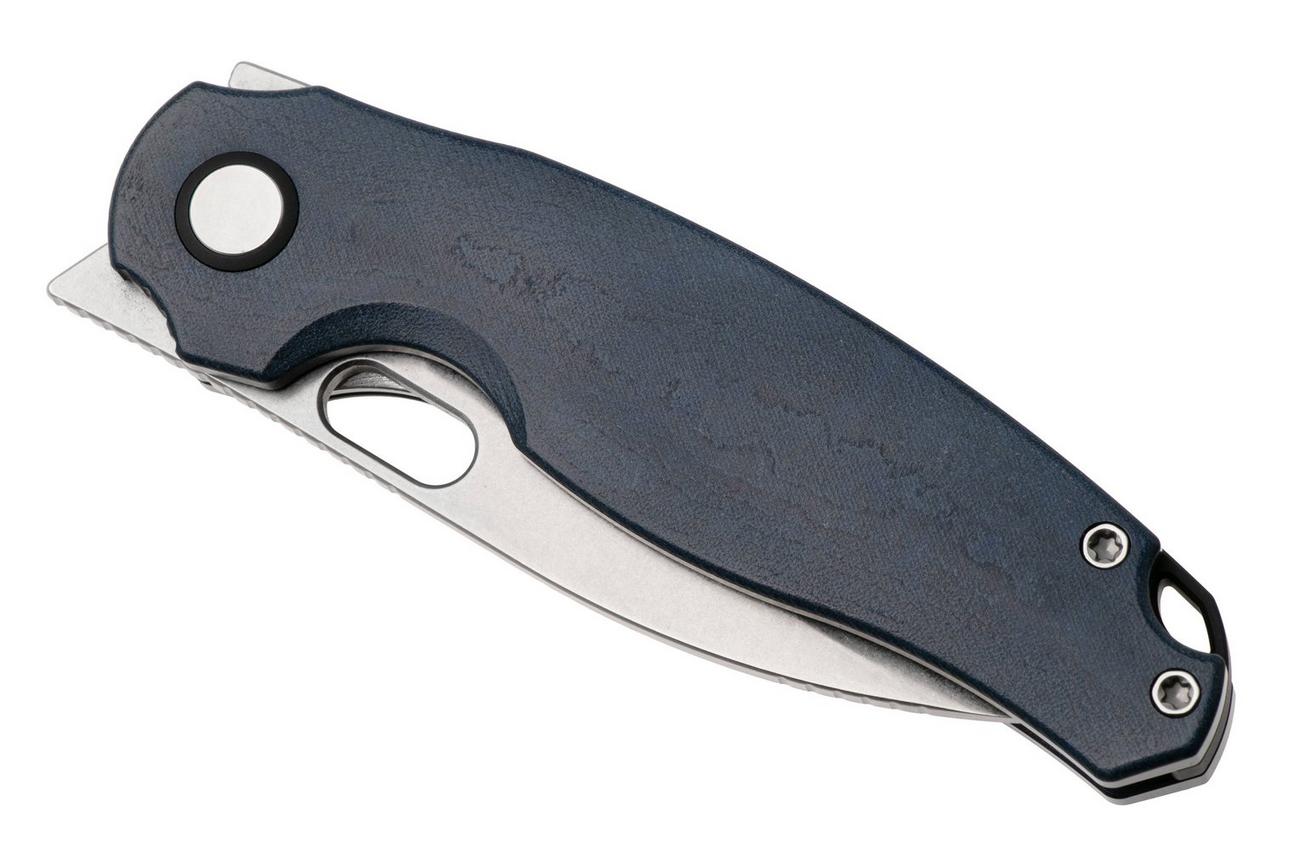 Kizer Vanguard Seagull V3770A2 Stonewashed 14C28N, Blue Canyon Richlite, zakmes