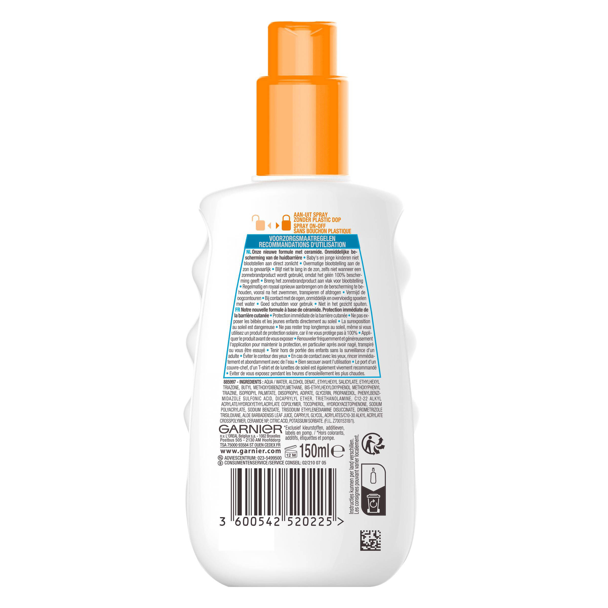 Garnier Sensitive Expert Kids zonnebrand spray - SPF 50+ - 150 ml