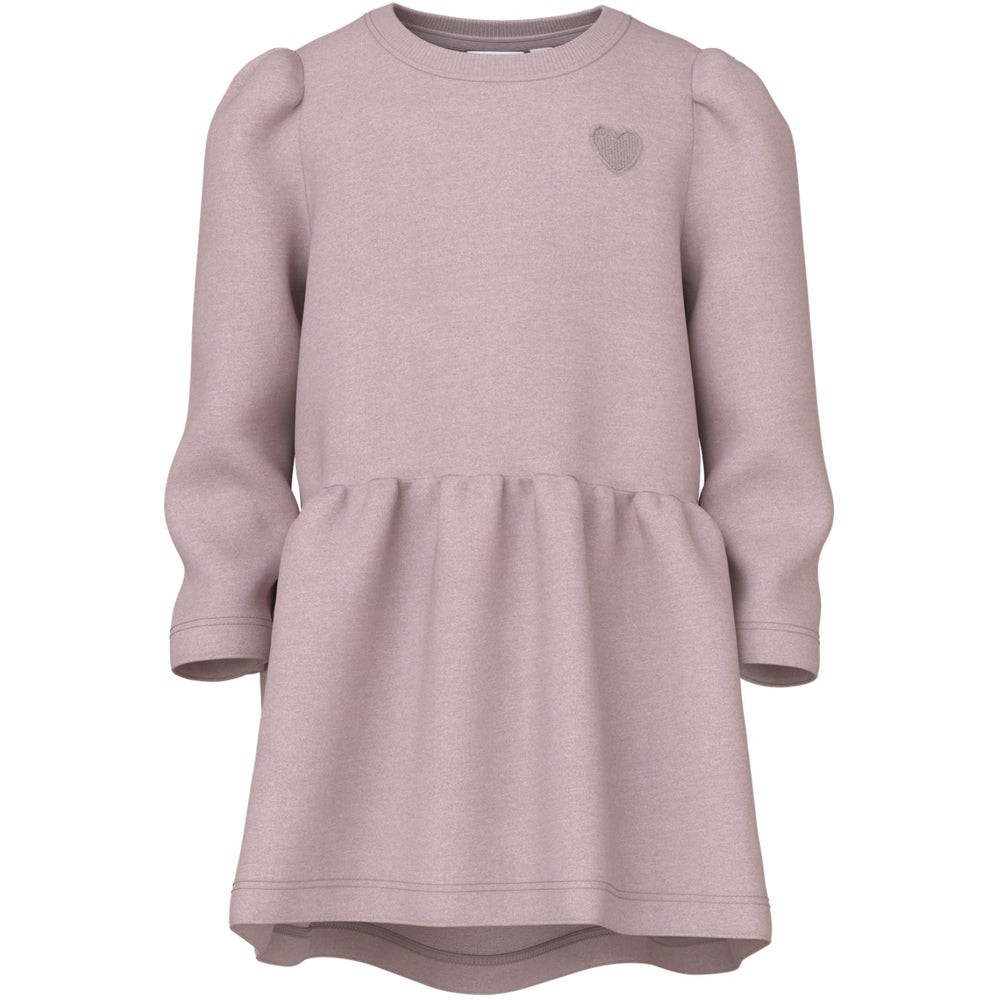 Køb Name It Burnished Lilac Heart Embroidery Nmfvima Ls Swe Kjole Bru