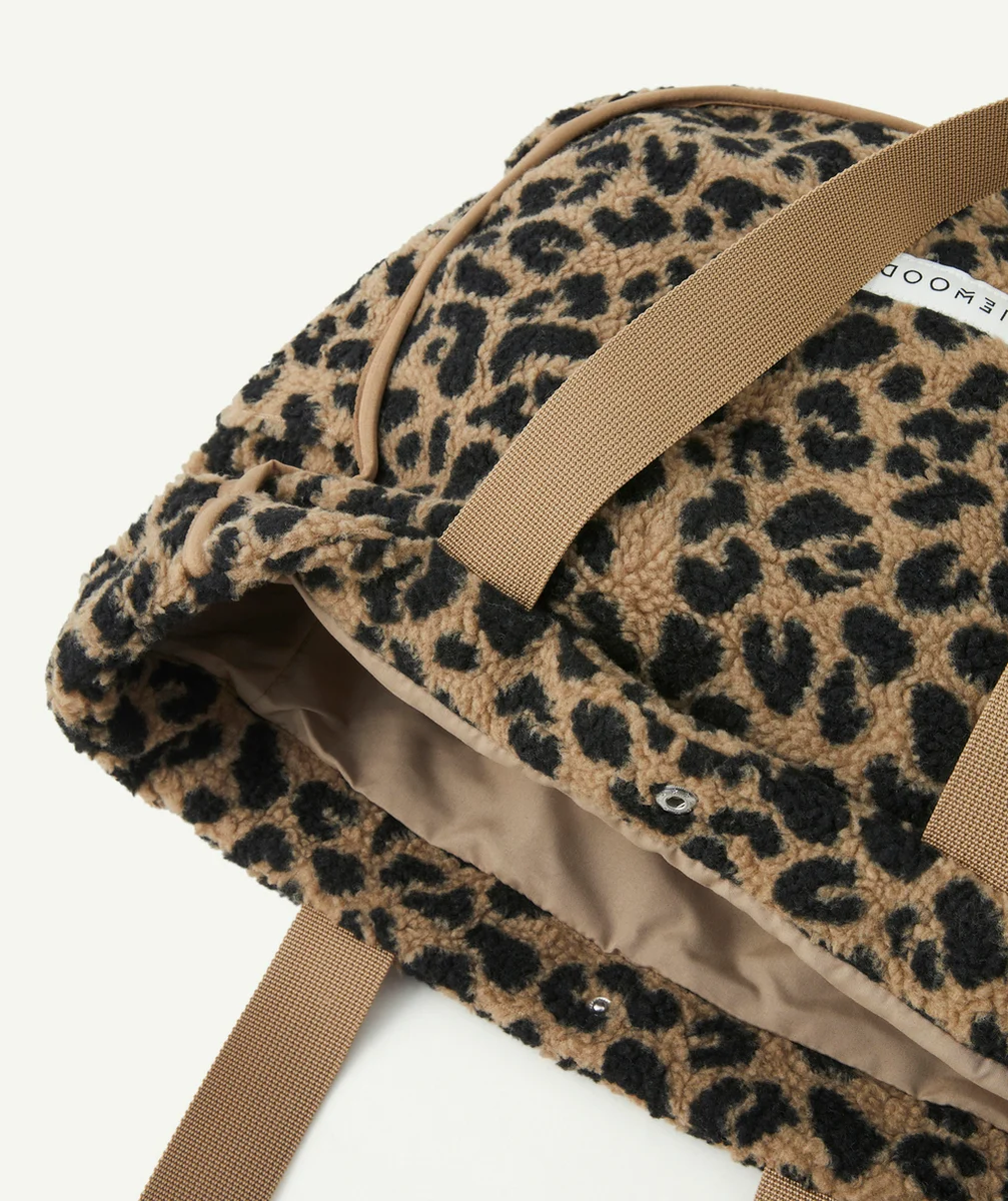 LIEWOODTOTEBAG EN SHERPA IMPRIMÉ LÉOPARD ET FIBRES RECYCLÉES