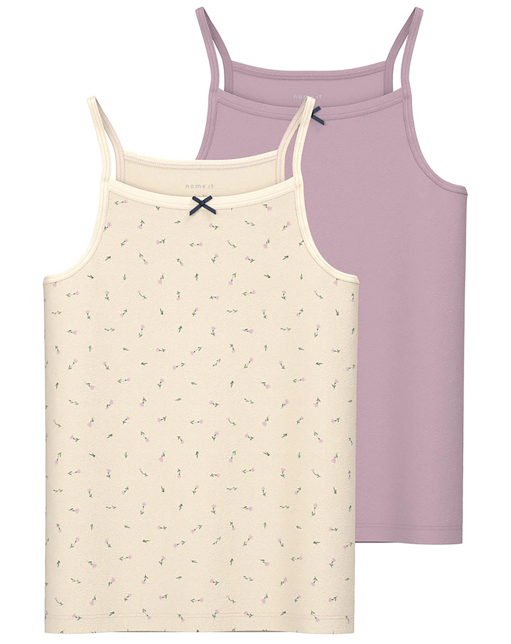 Unterhemd NKFSTRAP - FLORAL 2er Pack in buttercrea
