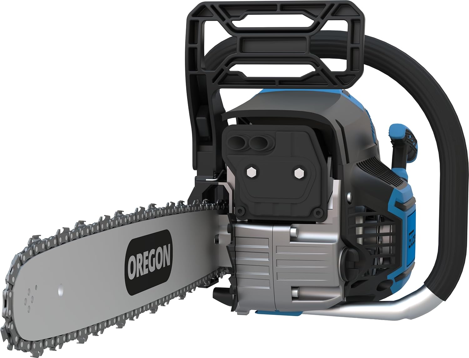 Güde Benzin-Kettensäge KS 450-55 (55 cm³ Hubraum, 42 cm Schnittlänge, 2,3 kW / 3,1 PS Motorleistung, GS-geprüft, 22 m/s max. Kettengeschwindigkeit, Leichtstartsystem, inkl. Oregon Schwert & Kette)