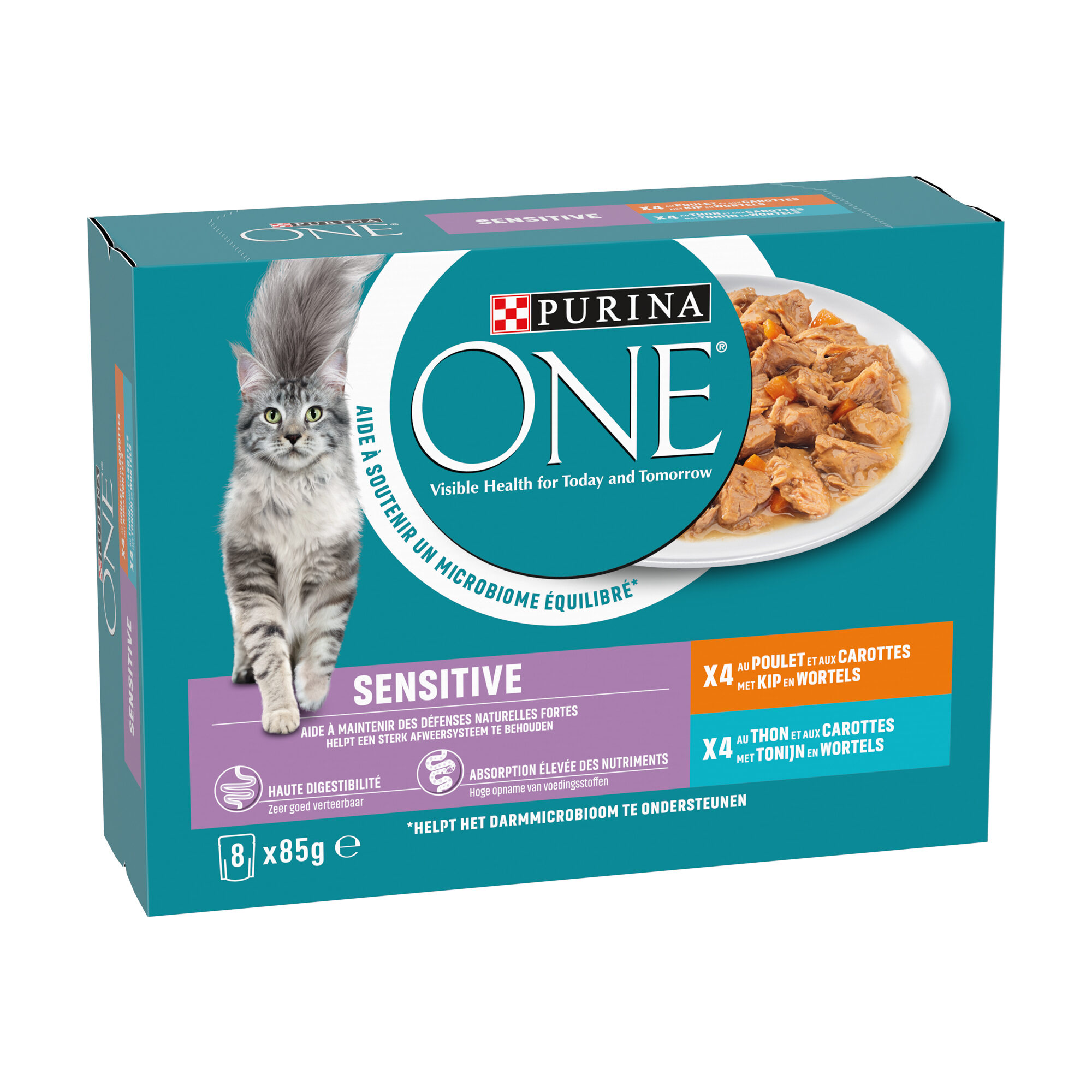 Purina ONE Sensitive Fijne Malse Reepjes in Saus