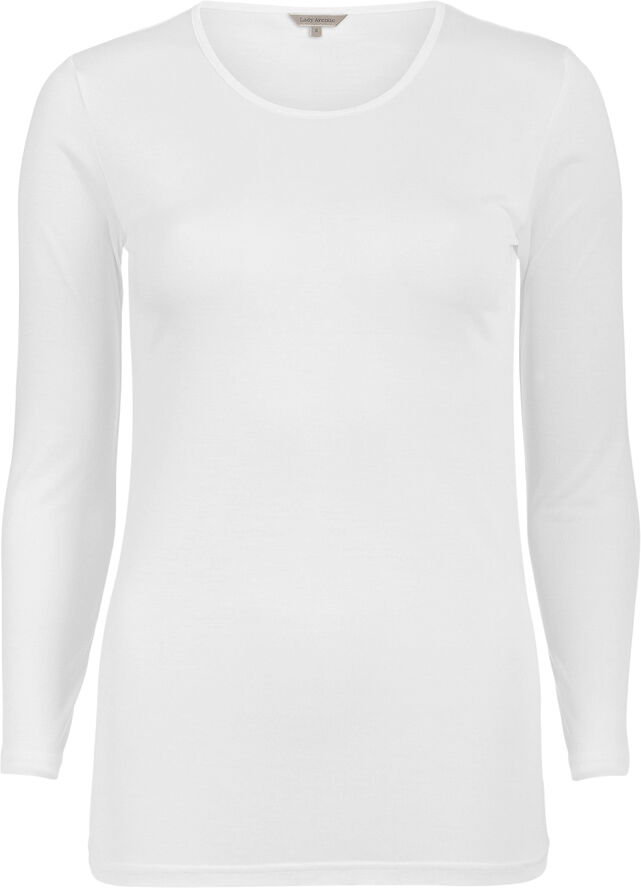 Lady Avenue Silk Jersey - T-shirt Hvid