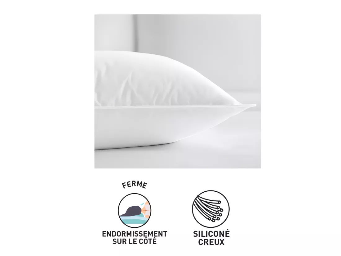 Lot De 2 Oreillers Anti-acariens 45 X 70 Cm Phytopure 