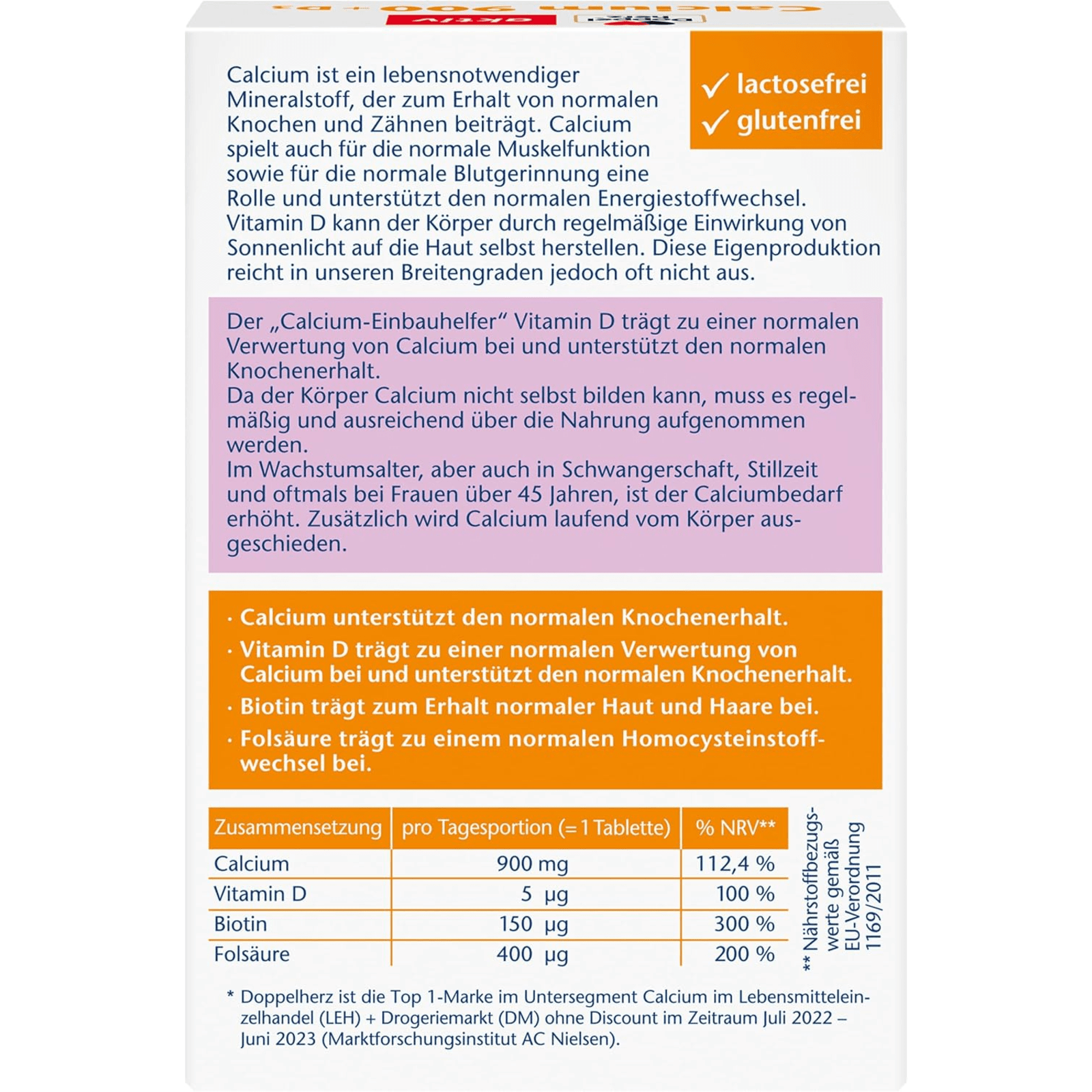 Calcium 900 + D3 + Biotin (30 Tabletten)