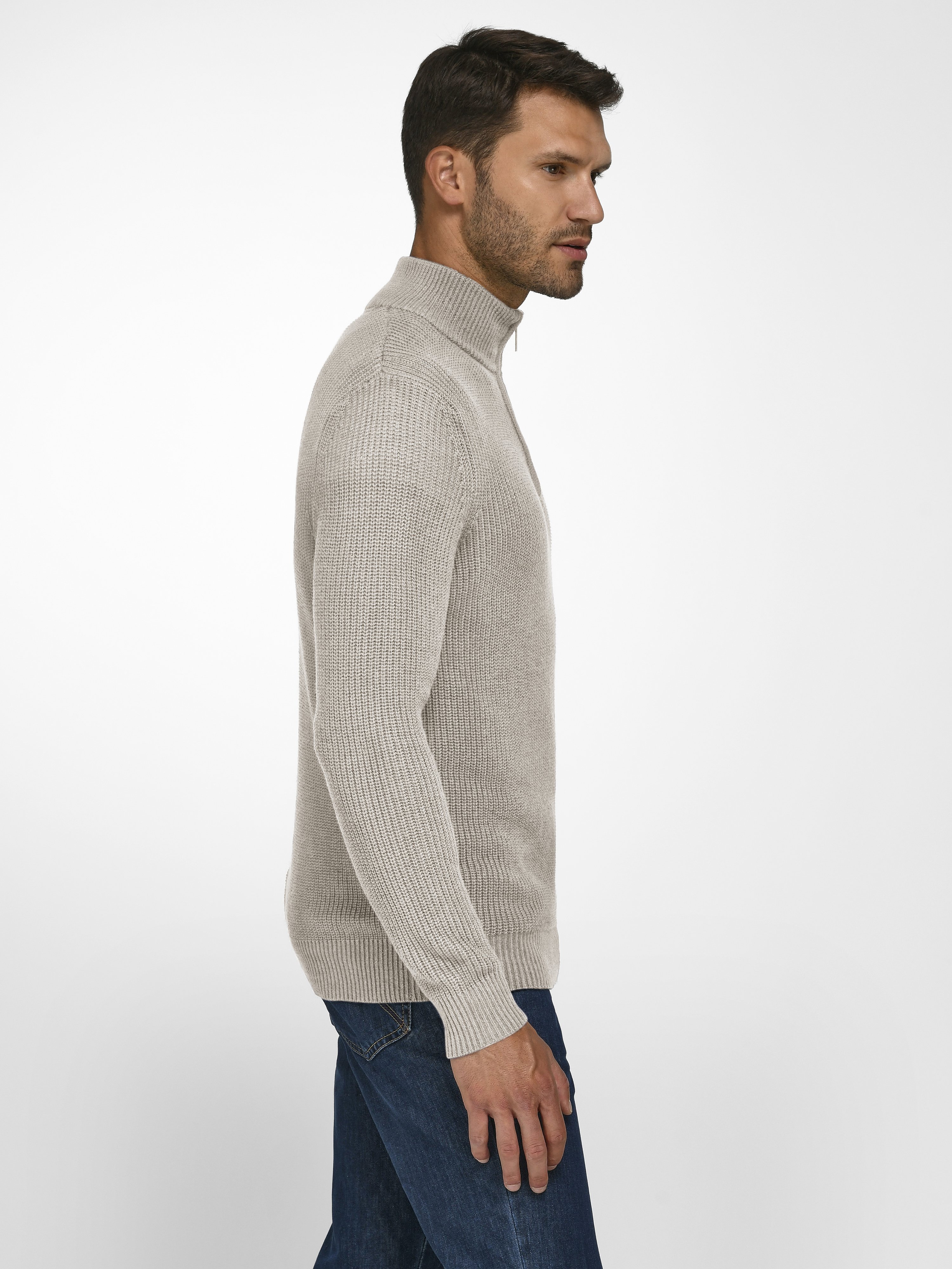 Pullover mit Stehbundkragen