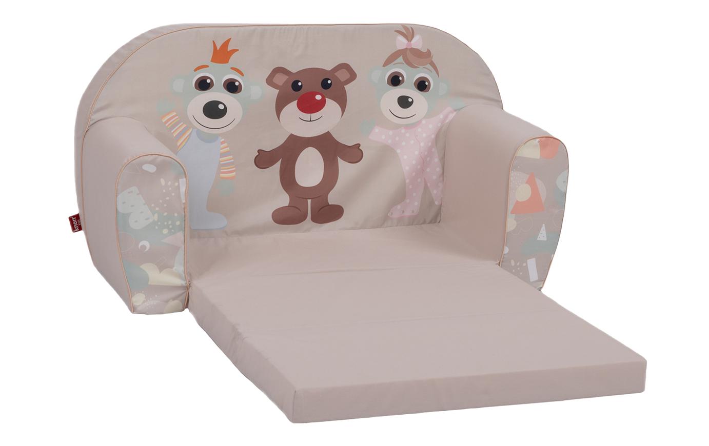 Kindersofa «Babies and the bear»Ausklappbares Kindersofa