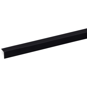 Hoekprofiel kunststof zwart 15x15 mm 260 cm