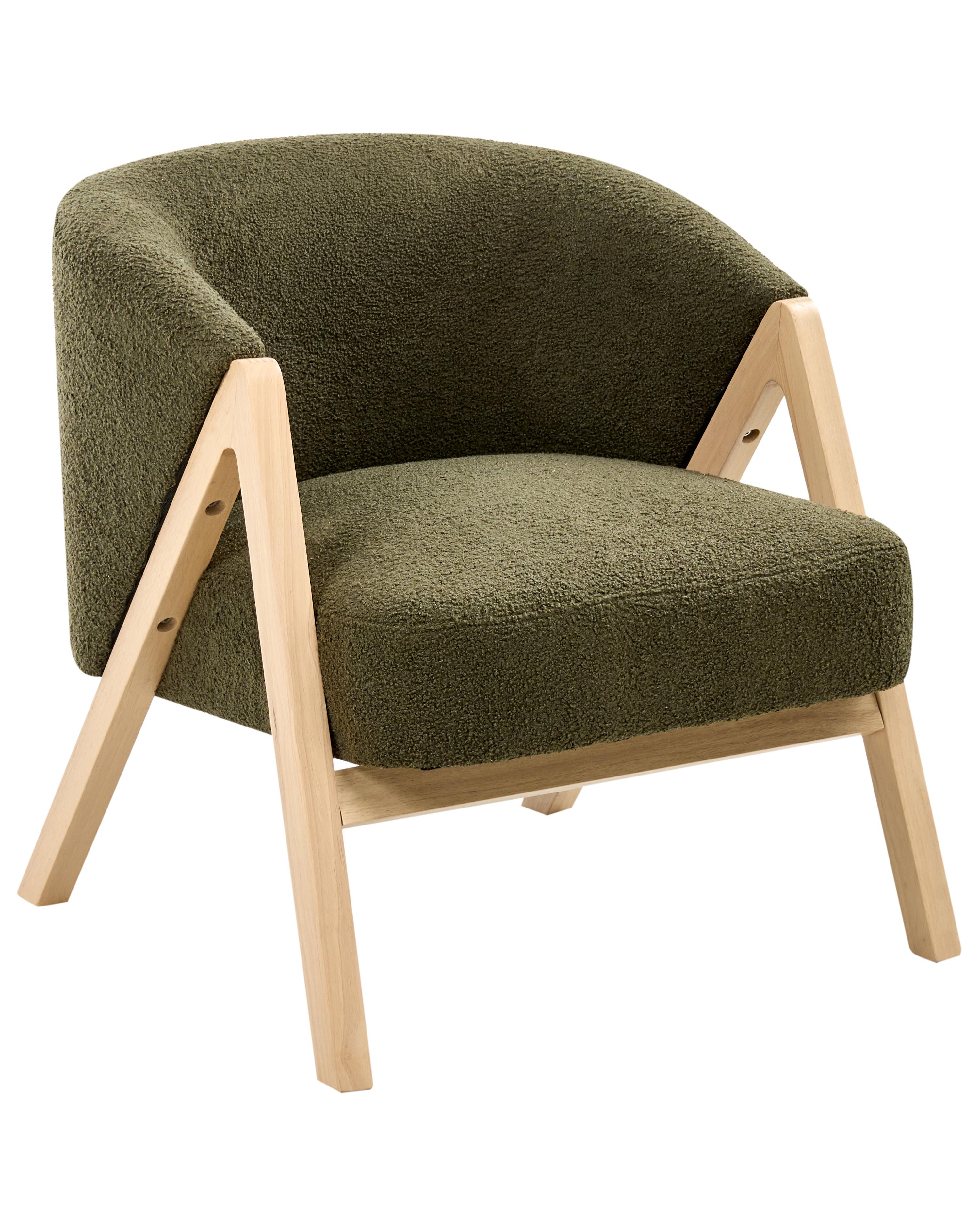 Fauteuil SKEI Bouclé Donkergroen