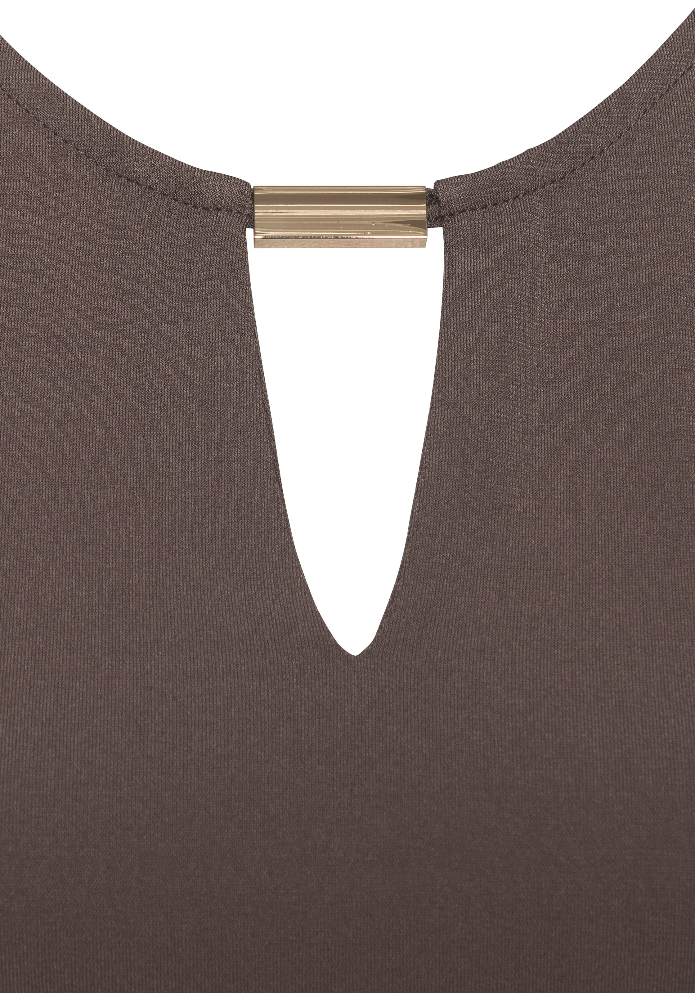 LASCANA Tanktop , aus glatter Jerseyqualität mit Cut-out, elegantes Sommertop, bügelfrei