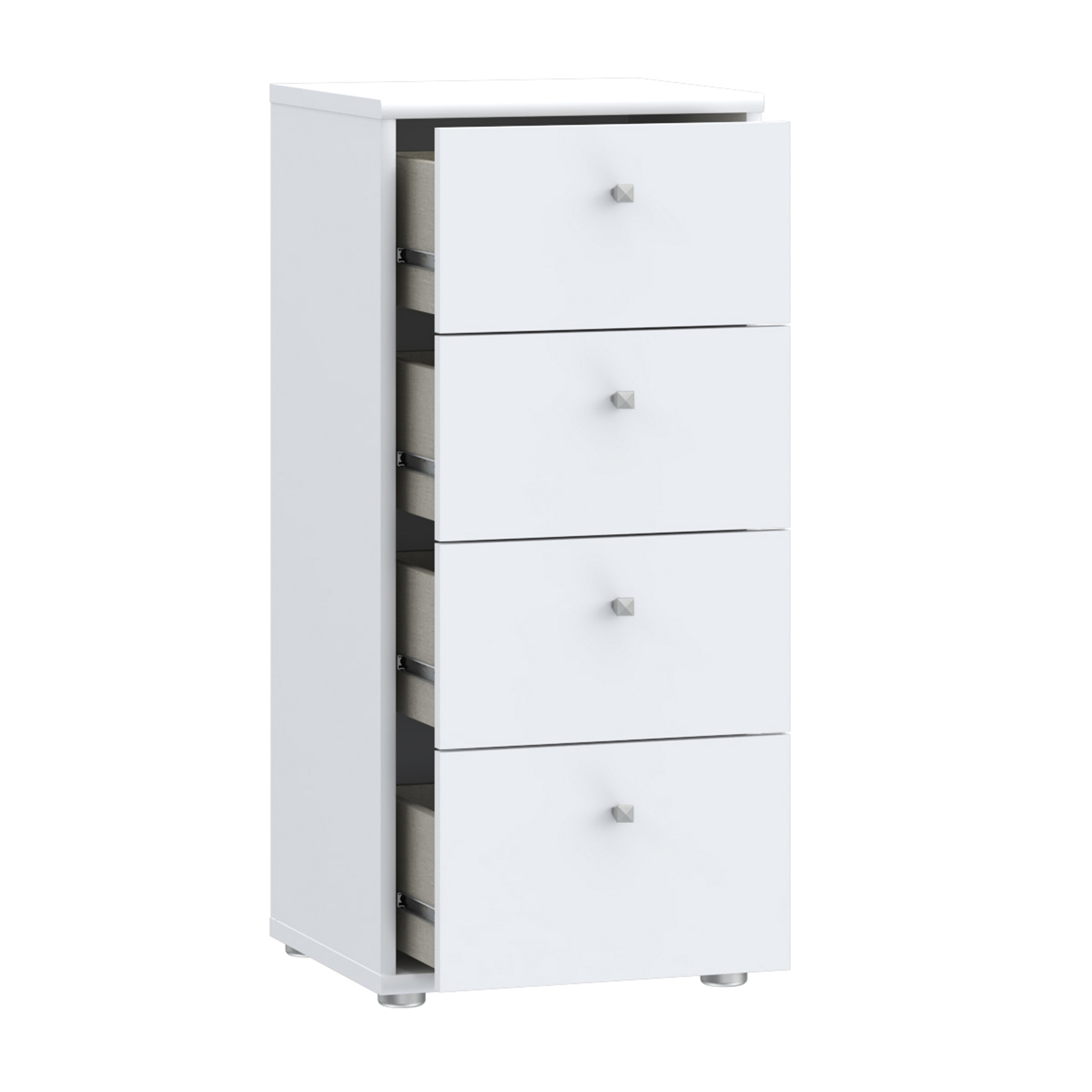 Kommode - weiß - 39 cm