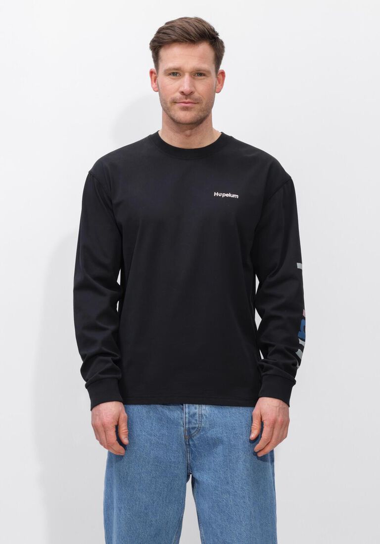 zwarte hopeium t-shirt protect your peace tee l/s