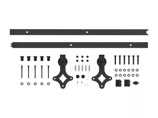 Porte coulissante et kit de quincaillerie 85x210 cm pin massif