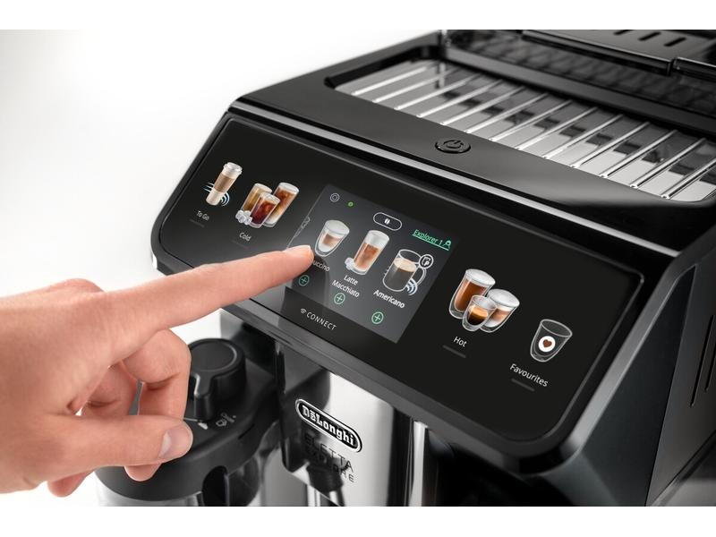 De'Longhi Kaffeevollautomat Eletta Explore ECAM450.65.G Sch Kaffeevollautomat mit Cold Brew Funktion