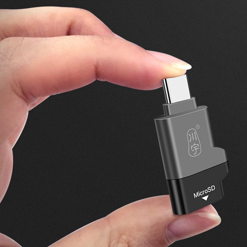 USB C / USB 3.1 Kartenlesegerät Card Reader für Micro SD / SDXC / SDHC Speicherkarten - Silber / Schwarz