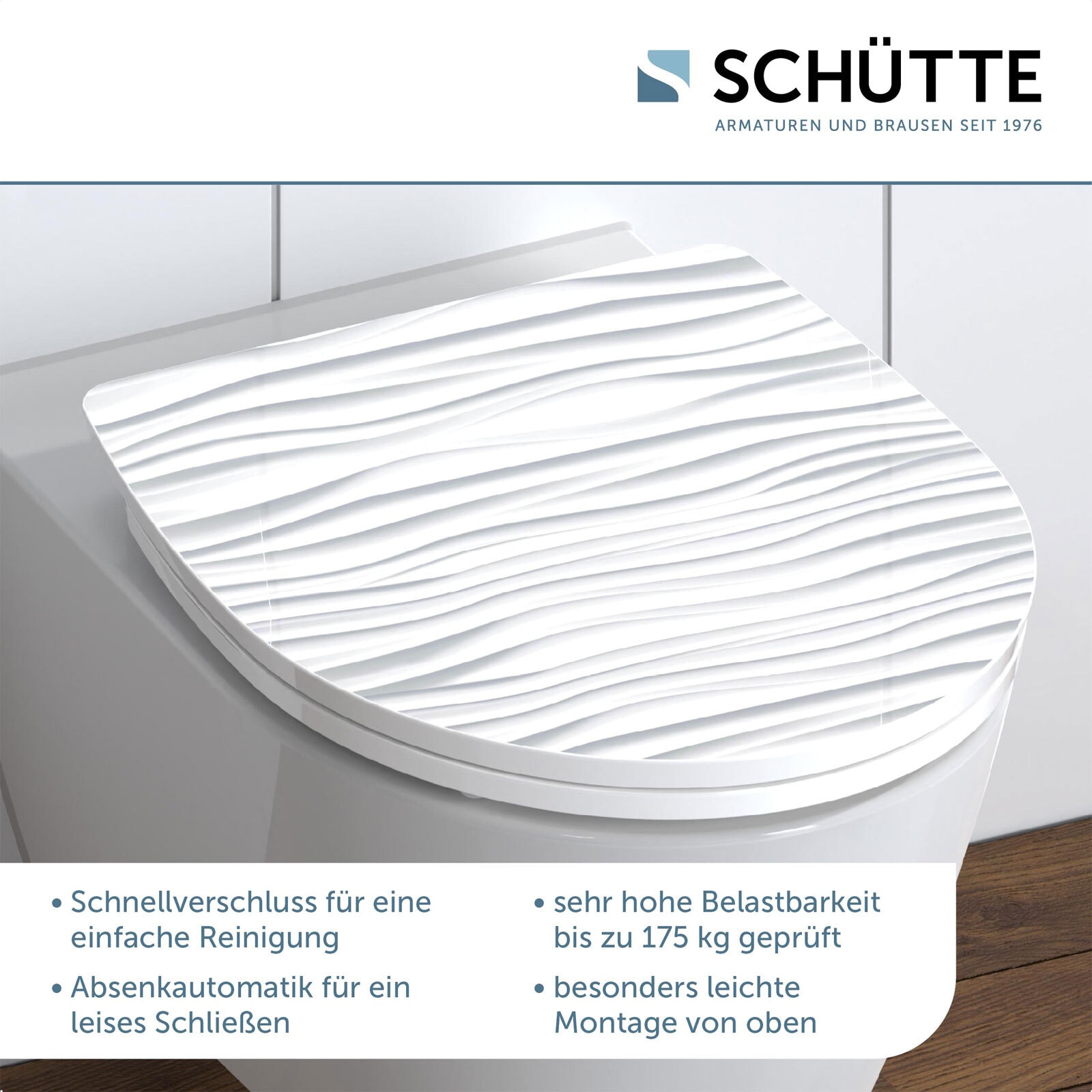 SCHÜTTE WC-Sitz White Wave Duroplast High Gloss
