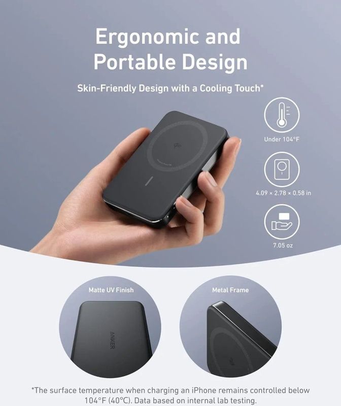 Anker - MagGo Slim - Powerbank - Zwart - 10.000 mAh