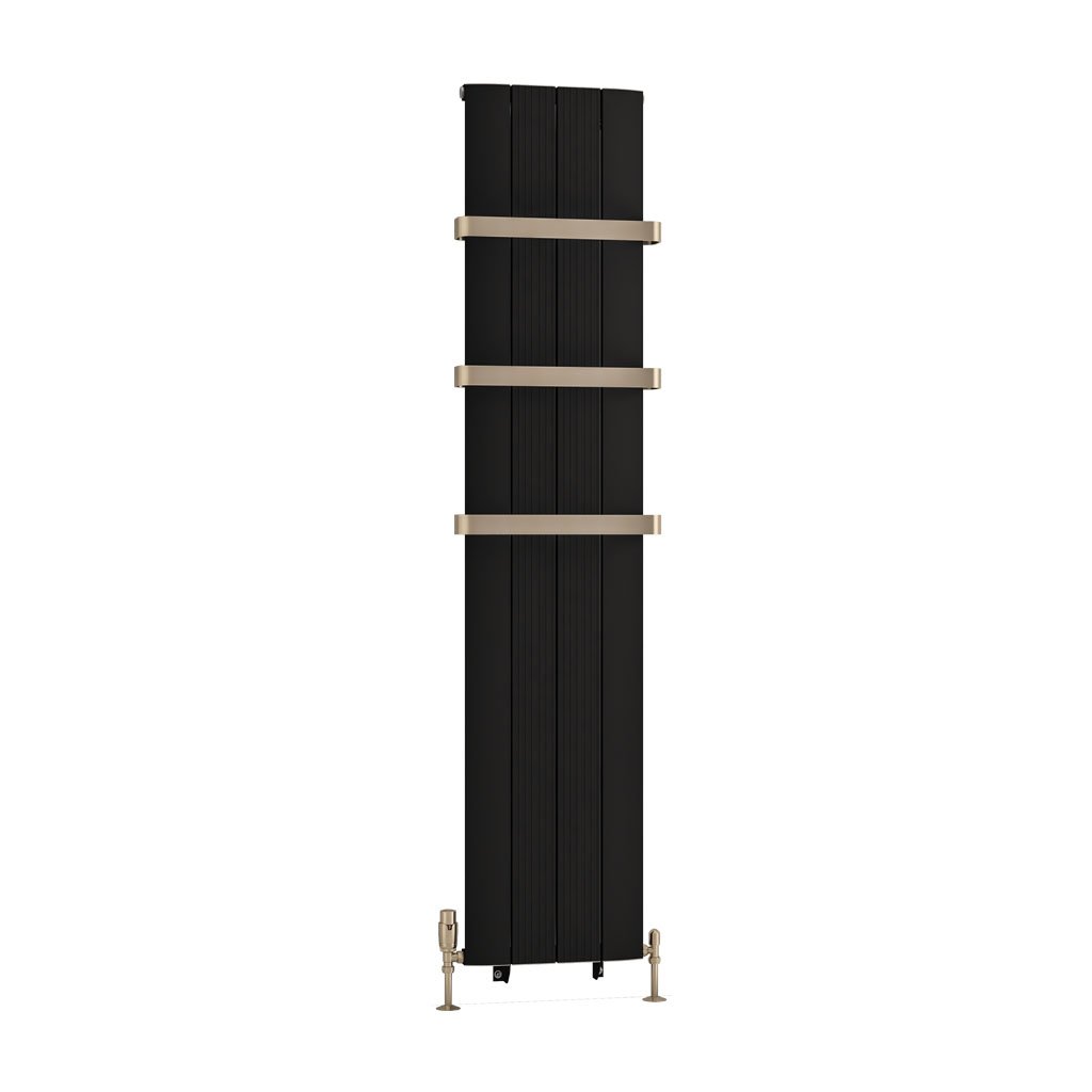 Eastbrook Trent paneelradiator 38x180cm 1017W zwart mat