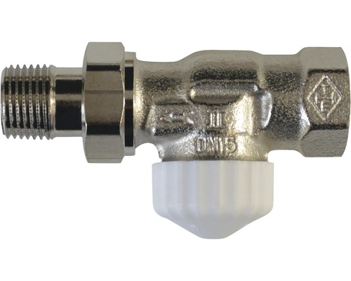 Heimeier thermostatische afsluiter V-exact II doorgangstype, voorinstelbaar, 3/8 inch, nikkel, 3712-01.000