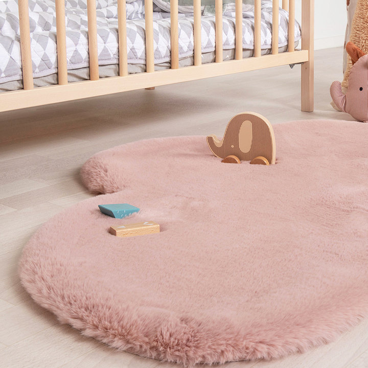 Kindervloerkleed - Huggy Wolk Roze | Super fluffy!