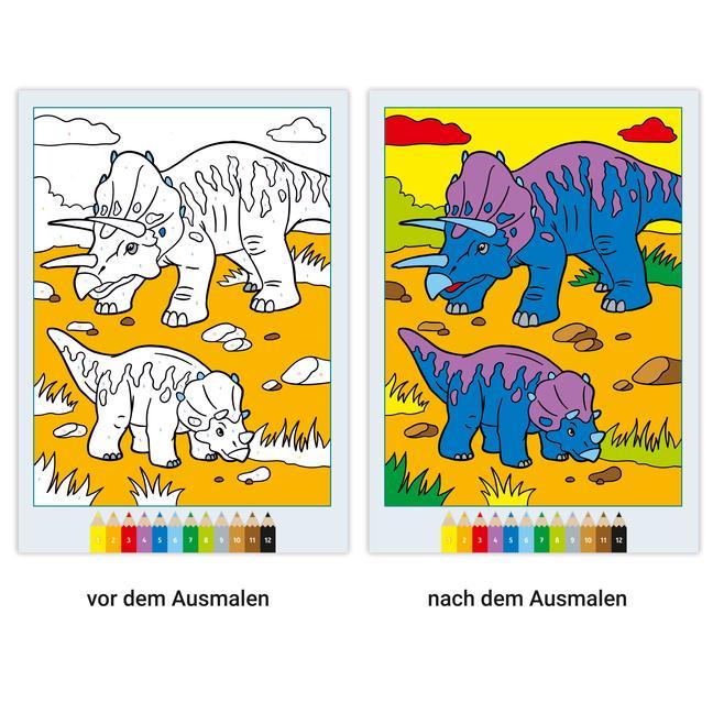 Ravensburger CreArt Malen nach Zahlen ab 5 Dinosaurier - 24 Motive