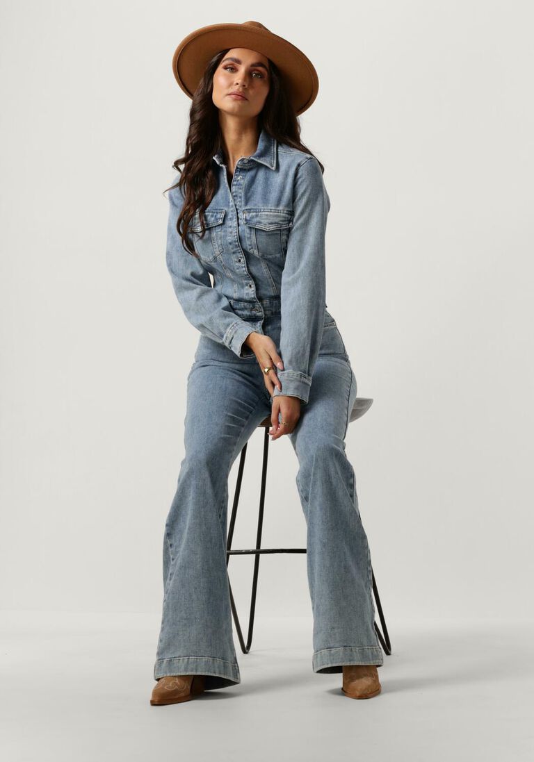 7 FOR ALL MANKIND lichtblauwe 7 for all mankind jumpsuit luxe jumpsuit morning sky