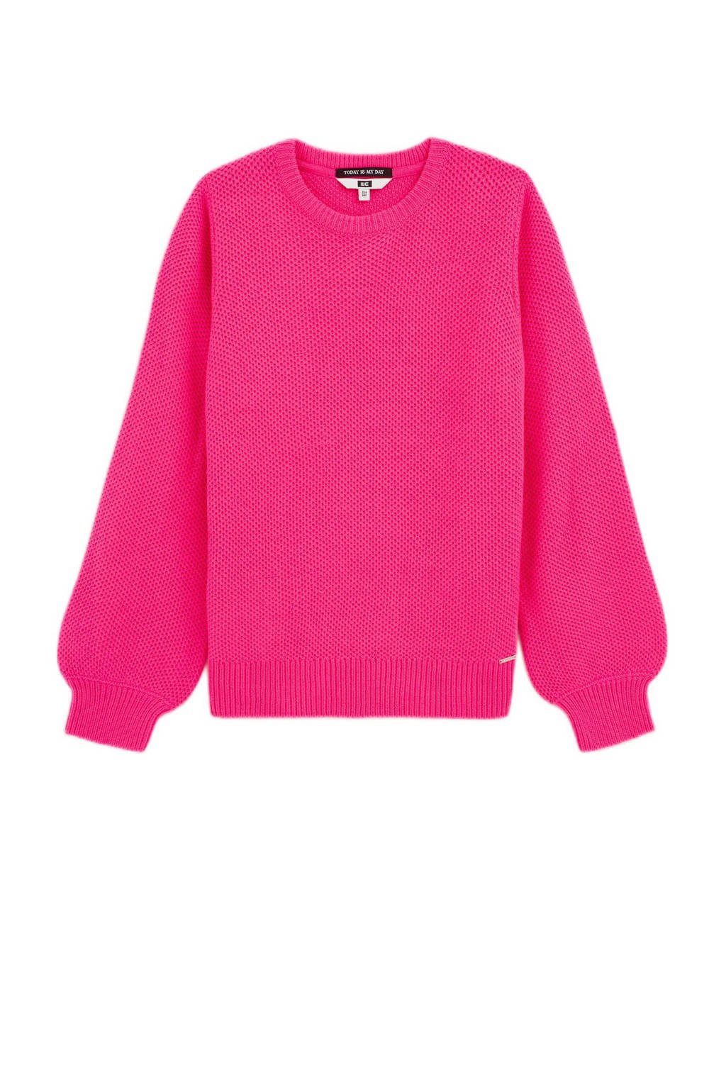 WE Fashion gebreide trui roze