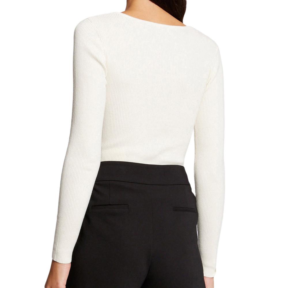 Morgan T-shirt Manches Longues Ecru Femme Morgan Banza