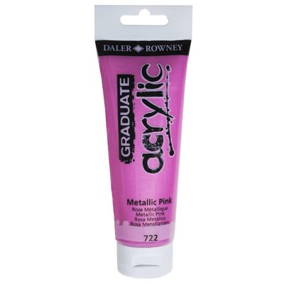 Daler-Rowney Graduate - Peinture acrylique - rose métallique - 120 ml