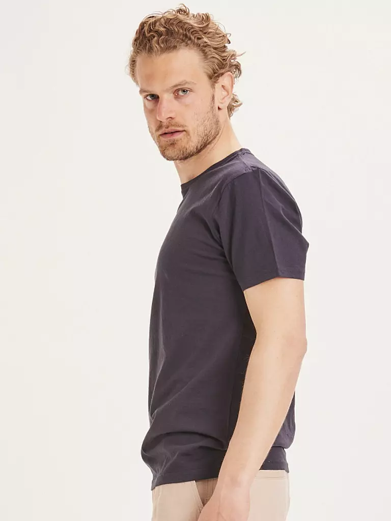 KNOWLEDGE COTTON APPAREL T-Shirt ALDER blau