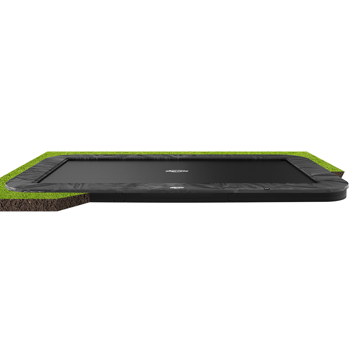 Bergtoys Berg Ultim Elite Trampolin FlatGround Grau 500 cm