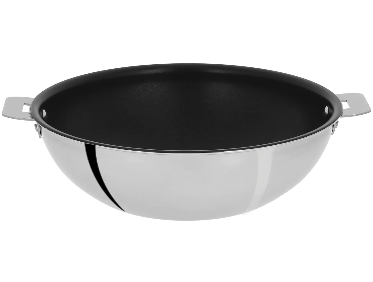Wok inox - anti-adhésif Exceliss Casteline amovible 20cm Cristel