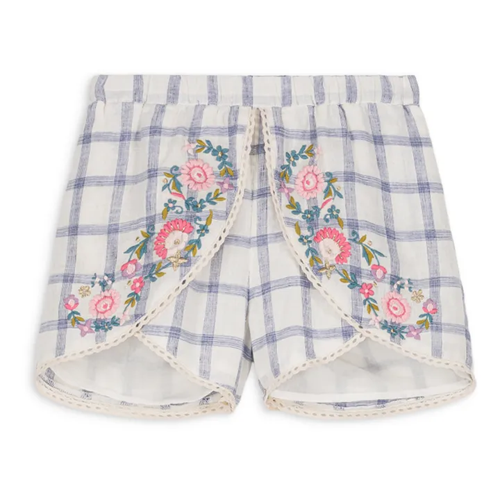 Louise Misha Short Asya Carreaux | Bleu