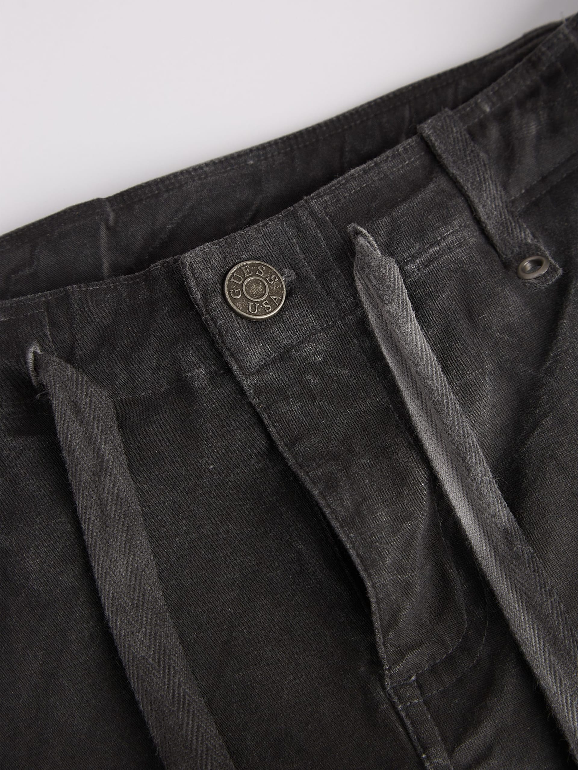 Calções de lona lavada