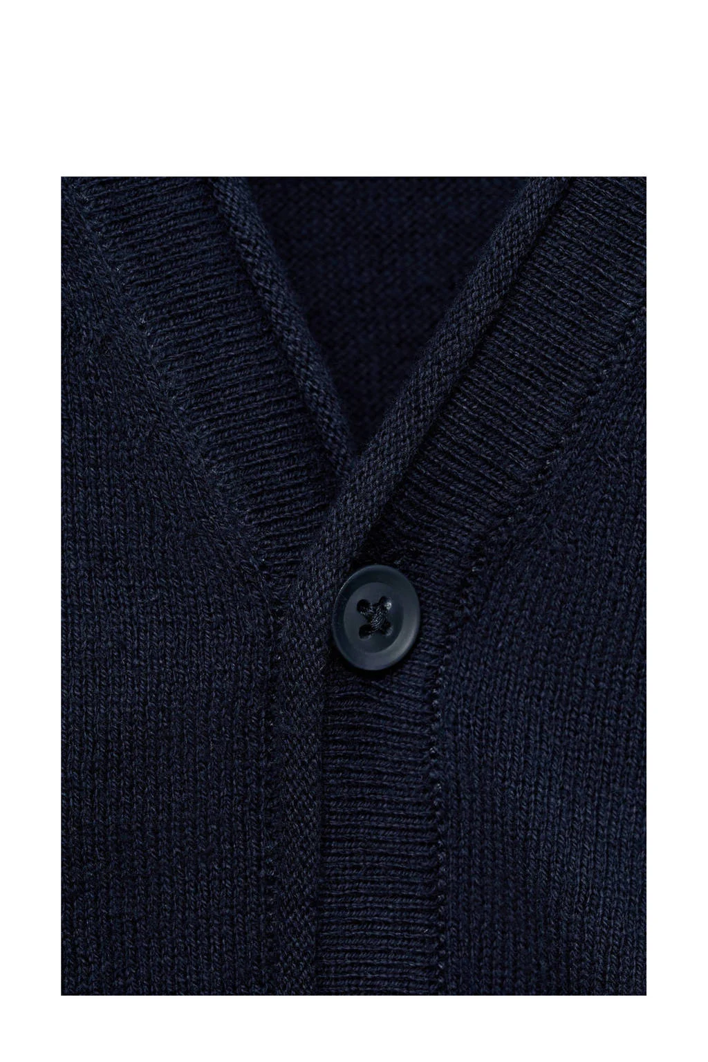 Mango Kids vest donkerblauw fijn gebreid